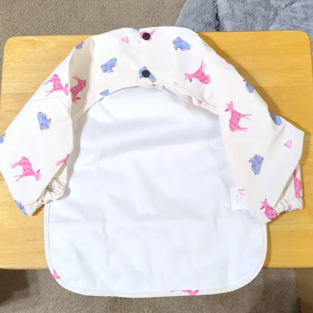 Bubei Mess Proof Baby Bib/smock Deer